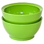Calibowl Santa Cruz Stack Plastic Serving Bowls, Set of 2, Green