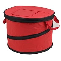 Picnic at Ascot Collapsible Party Tub Cooler in Red Polyester with White Waterproof Interior