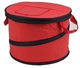 Picnic at Ascot Collapsible Party Tub Cooler in Red Polyester with White Waterproof Interior