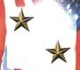 Brigadier General Gold Colored Uniform Stars Pins (Set of 2)
