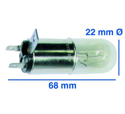Lampe(MW)20W, 220/240V, passend zu Geräten von:Ignis Philips Whirlpool