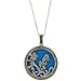Sterling Silver Marcasite Simulated Turquoise title=