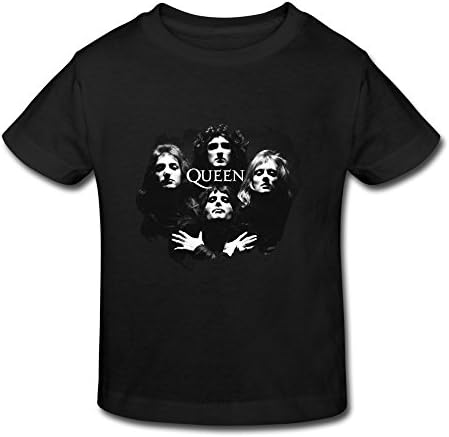 FUNSHINBABY Kid's Toddler Queen Rock Band Age 2-6 T-shirt Black 5-6 Toddler