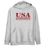 Old Athletes Kneeboarding Sports Mens Hoodie (Heather Gray, Sizes X-Small - XXX-Large)