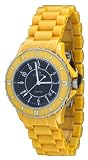 Oniss #ON8043-L Women's Ceramica Fuerte Collection Yellow Ceramic Watch