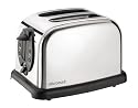 Micromark 2 Slice Toaster Stainless Steel with Black Trim