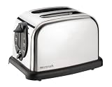 Micromark 2 Slice Toaster Stainless Steel with Black Trim