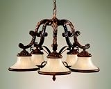 Artisan Traditional 5-light Chandelier in Walnut/Firenze Gold