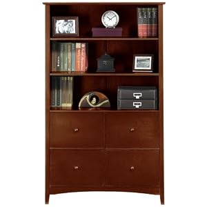 Hawthorne Bookcase With 4 File Drawers, 4-DRAWER, DARK CHERRY by Home Decorators Collection