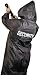River City Rainwear 3X Black Classic .35 mm PVC And Polyester Rider Rain Coat With Welded Seams, Storm Flap Over Snap Front Closure, Detachable Hood, Take Up Snap Wrists, Rounded Corduroy Collar, Raglan Sleeves, 4 Male Snaps On Left Side Of Jacket, 3 Male