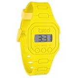 Breo Unisex Spectrum Rubber Digital Watch B-TI-TDN6 Neon Yellow