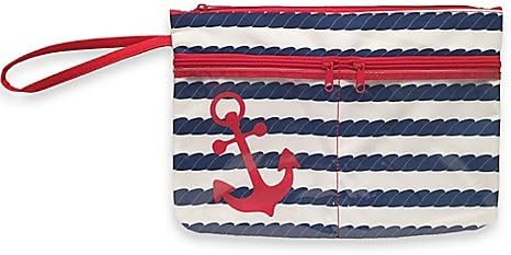Anchor Rope Swim Suit Sack with Clear Vinyl Storage Pockets