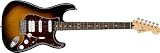 Fender Deluxe Power Strat® Electric Guitar, 2 Tone Sunburst, Rosewood Fretboard