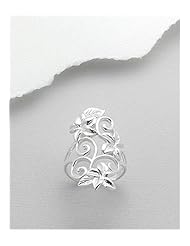 Flower Ring In 92.5 Sterling Silver