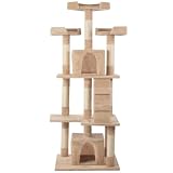Kratzbaum extra hoch : ca. 156cm beige Katzenkratzbaum Katzenbaum Liegemulde Katzen Baumvon "Leopet�"