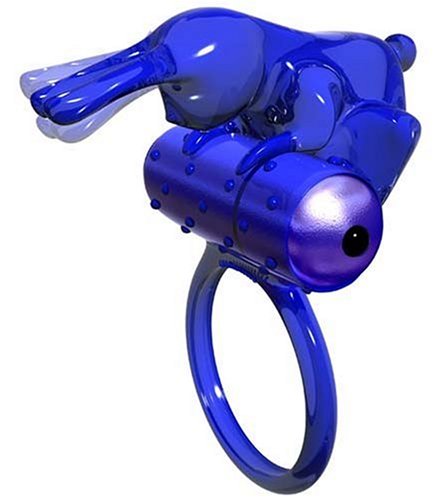 Power Bullet Buzz Bunny 3-Speed Penis Ring, Blue