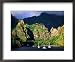 Boats Moored at the Bay of Virgins, Fatu Hiva Island, Marquesas, The, French Polynesia Styles Framed Art Poster Print by Peter Hendrie, 22x18