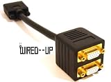 Review Wired--up  / GOLD HIGH RESOLUTION VGA / SVGA SPLITTER ADAPTER UK - wired--up