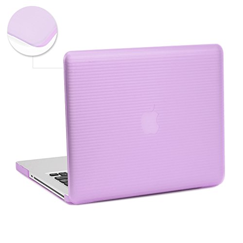 TOP CASE Dual Layer Silicone Rugged Hard Shell Case for MacBook Pro 13-Inch with DVD Drive(Model A1278) - Purple