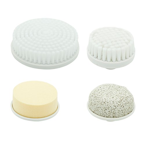 Replacement Brush Heads for Facial Brush Skin Cleansing Set By Spa Day Skin Care. 4 in 1 Kit Exfoliates Deep Cleans Pores, Blackheads, Makeups, Dead Skin & Oil; Anti Aging Microdermabrasion Skincare Treatment Massage & Tighten Skin. For All Skin Type