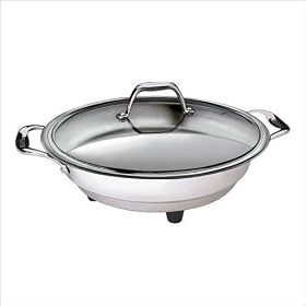 Buy CucinaPro 1654 Stainless Steel Electric Skillet 16 Inch - Non-Stick Interior