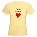 I am loved Women's Pink T-Shirt World Women's Light T-Shirt by CafePress