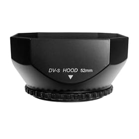 Mennon DV-s 52 Screw Mount 52mm Digital Video Camcorder Lens Hood with Cap, Black by Mennon