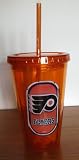 Philadelphia Flyers 16oz No Spill Tumbler w/Straw ORANGE