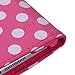 HDE Rotating Leather Stand Case, Hot Pink Polka Dot