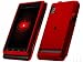 Cellet Red Rubberized Proguard For Motorola Droid A855