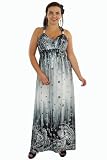 LIMITED COLLECTION Grey & White Spring Detail Maxi Dress