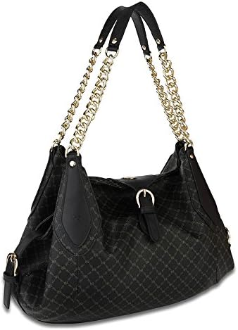 Signature Buckle Carrier Handbag Color: Black