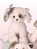 Bearington Puppy Dog Tails Series (Pink): "Wiggles" Plush Musical Lullaby Toy