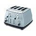 De'Longhi Icona CTO4003 4-Slice Toaster, Satin Silver