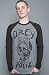 Apparel : Obey The Wind In The Streets Baseball Tee in Graphite & Black,Tops for Men