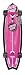 Santa Cruz Skate Pink Shark Cruzer Skateboard Deck (33x9.7-Inch)