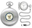 U.S. Navy MILITARY Silver Pocket Watch