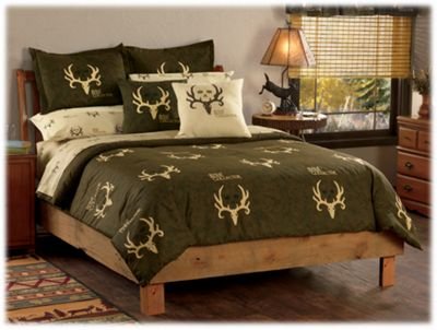 Bone Collector Square Logo Pillow, Brown