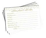 Wedding Advice and Well Wishes - Gold Confetti (50-cards)
