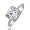 Bling Jewelry Sterling Silver 2.9 ct Round Brilliant CZ Antique Style Engagement Ring - Size 8