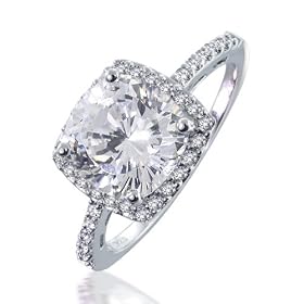 Bling Jewelry Sterling Silver 2.9 ct Round Brilliant CZ Antique Style Engagement Ring - Size 5: Jewelry