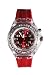 ICE STAR WATCH LONDON Unisex Diamonte Silicone Strap Red Gift Boxed