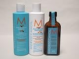 Moroccanoil Shampoo (8.5 oz), Conditioner (8.5 oz), and Oil Treatment (3.4 oz) Trio