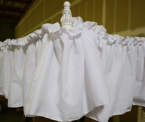 New Crib Size Solid White Princess Canopy Fabric Top