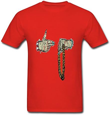Maxiso Men's Fashion Run The Jewels Cotton Crew Neck T Shirts Red Size XL