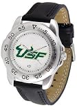South Florida Bulls Suntime Mens Sports Watch w/ Leather Band - NCAA College Athletics
