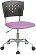 Translucent Back Student Chair w/ Aluminum Finish Frame By Office Star