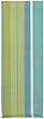 Durable Hand Woven 100% Cotton Colorful Green and Blue Striped Table Runners 12x72 Inches Set of Two
