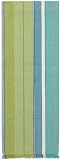 Durable Hand Woven 100% Cotton Colorful Green and Blue Striped Table Runners 12x72 Inches Set of Two