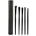 5 pcs Eye Makeup Tools Professional Eyeshadow Brush Makeup Kit with Case - Luxury Eye Makeup Set - Designer Cosmetic Brush Kit - Professional Quality - Synthetic & Goat Hair - Stylish Ergonomic Handles - Tested & Proven - At Home or Travel